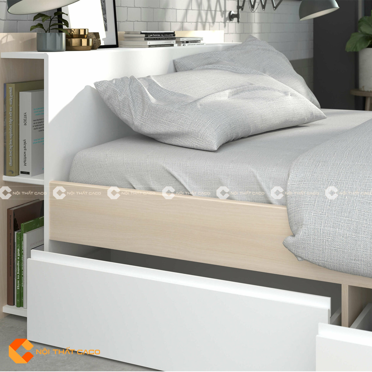 Giường ngủ gỗ MDF thiết kế tinh tế
